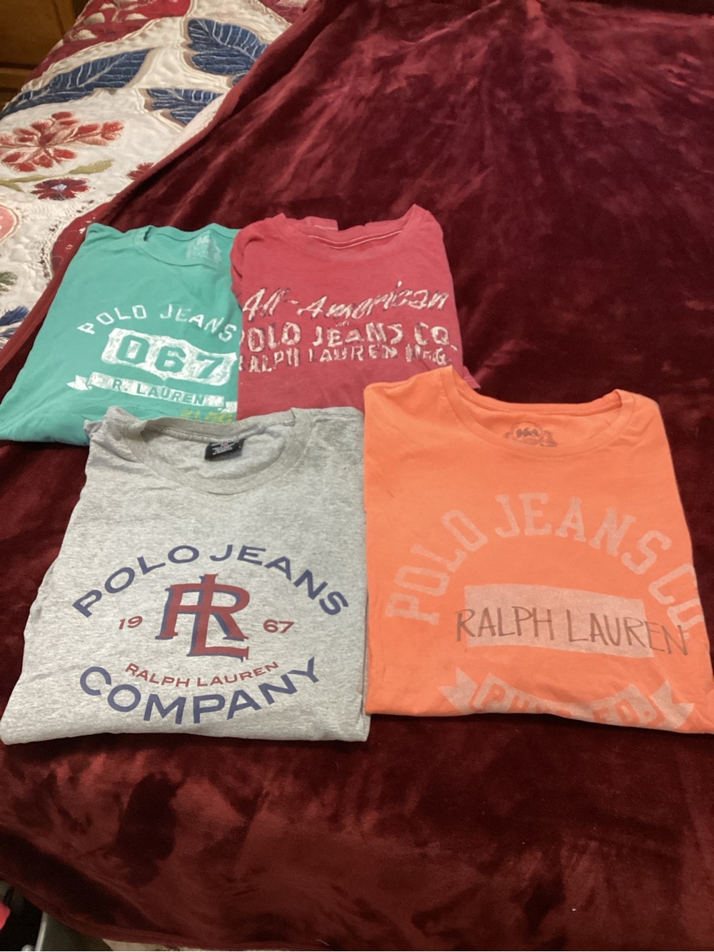 Ralph Lauren Kids Short Sleeve Tees - Gray, Coral, Mint, Teal